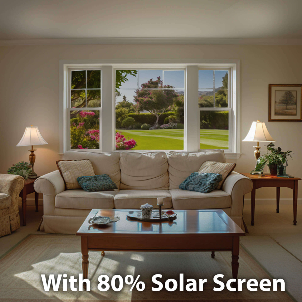 Window with 80% Solar Screen